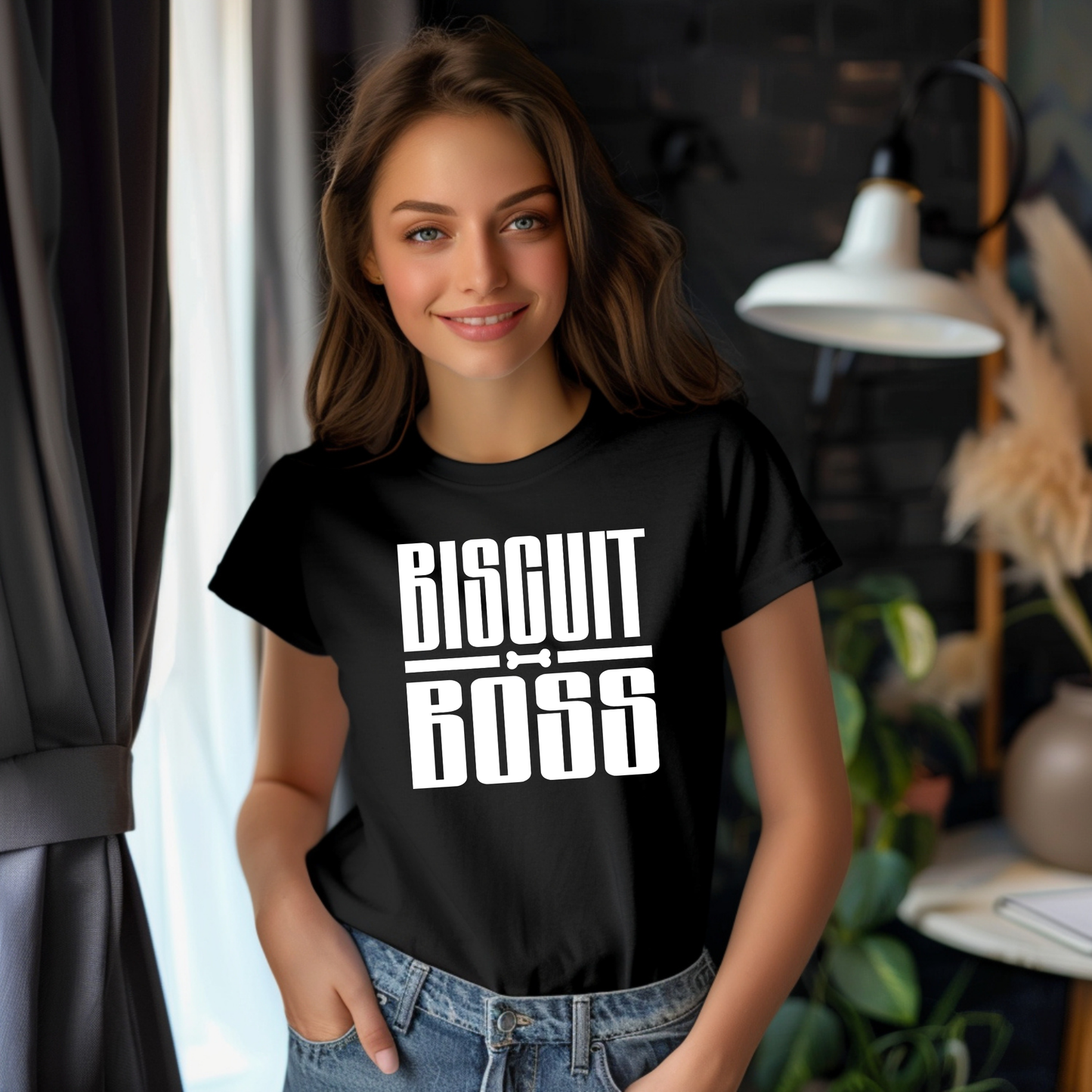 Biscuit Boss Sarcastic Dog Lover T-Shirt - Pet Mom or Dad Gift