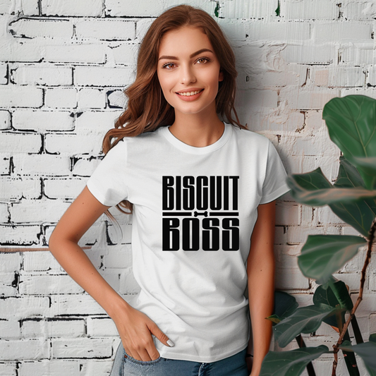 Biscuit Boss Sarcastic Dog Lover T-Shirt - Pet Mom or Dad Gift